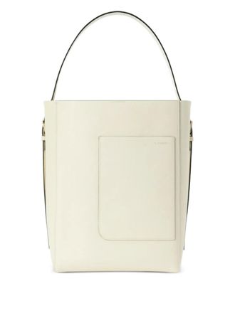 Valextra mini leather bucket bag - Neutrals