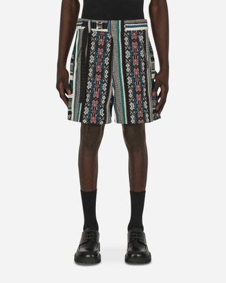 sacai Rug Jacquard Shorts Multicolor