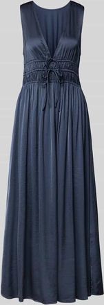 Mbym mbyM Maxikleid mit tiefem V-Ausschnitt Modell Marja in Blau, Gr&ouml;&szlig;e XS