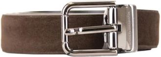 Dolce & Gabbana Su&egrave;de Lederen Riem - Heren - Riemen - Bruin - 100 CM - Su&egrave;de - Accessoires