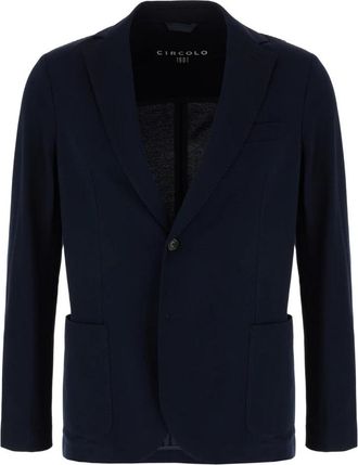 Circolo 1901 Stijlvolle Heren Blazer Jas - Heren - Blazers - Blauw - 3XL - Katoen - Jassen