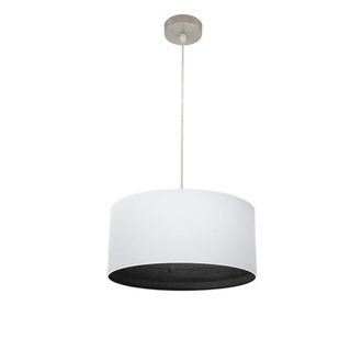 Fabrilamp Fabrilamp Colgante Tatiana 1xe27 Niquel/blanco-mad.negra Regx40x40 Cm