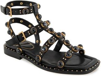 Kenneth Cole Ruby Stones Ankle Strap Sandal in Black at Nordstrom, Size 7.5