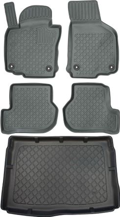 OEM Volkswagen Golf Vi Hatchback De 09.2008 A 09.2012. Juego De Alfombrillas Para Coche Y Maletero