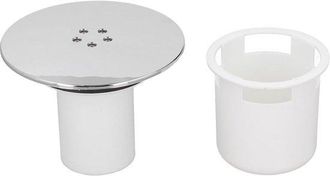 OEM Allecto - Tapa De Desag&uuml;e De Ducha Cromada - Ba&ntilde;o Elegante Y Moderno - Cromado - Tapa Superior Extra&iacute;ble - Apto Para Ducha - Repuesto