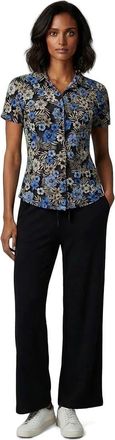 Lords of Harlech Tropical Mix Womens Printed Button-Up Shirt in Tropical Mix Black at Nordstrom, Size Xx-Large