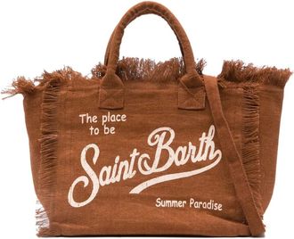 MC2 Saint Barth Colette tote bag - women - Linen/Flax/Cotton - OS - Brown