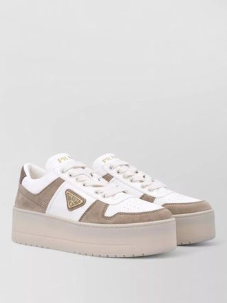 Prada leather low-top sneakers