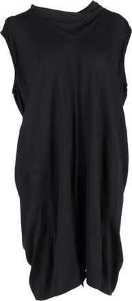 Rick Owens Sleeveless Knee Length Dress in Black Polyester