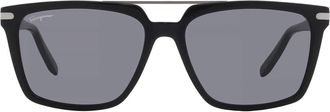 Ferragamo Ferragamo Grey Square Mens Sunglasses SF1037S 001 57