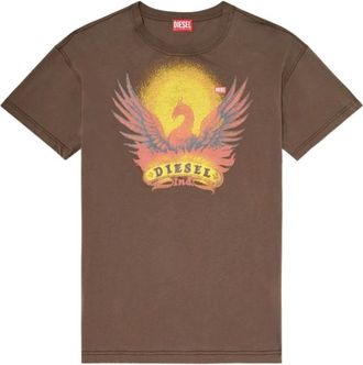 Diesel Tops, Heren, Bruin, XL, Katoen, T-Norm-Aa 1 T-shirt