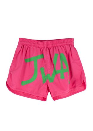 J.W.Anderson Pink Logo Printed Swim Shorts Size L