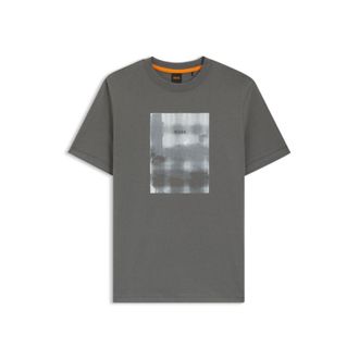 BOSS Printed-artwork T-shirt in cotton jersey
