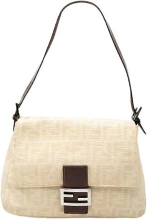 Fendi Pre-owned Shoulder Bags, female, Beige, Size: ONE SIZE Pre-owned The Mamma Forever Shoulder Bag