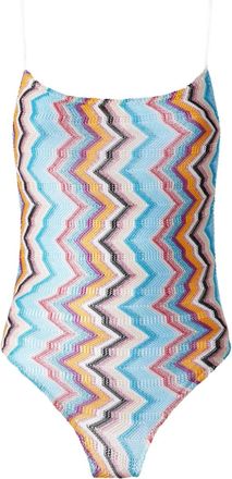 Missoni Costume con motivo a zigzag - Blu