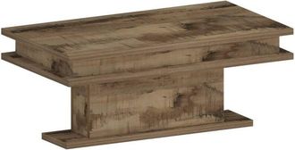 Dmora Dmora - Mesa de centro Leon, Mesita de salón, Mueble bajo, Mesa de centro, 100x55h42 cm, Arce