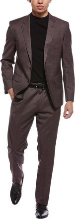 HUGO BOSS 2pc Wool-Blend Suit with Flat Front Pant
