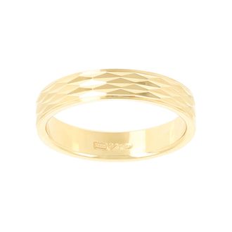 Autentica Diamond Cut Band Ring 4mm