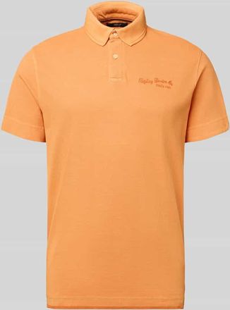 Replay Regular Fit Poloshirt aus reiner Baumwolle in Orange, Gr&ouml;&szlig;e XXL