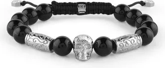 Philipp Plein Bracelet Men in Black/silver at Nordstrom