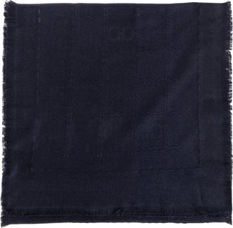 Ferragamo Accessoires, Dames, Blauw, ONE Size, Wol, Wool Scarf