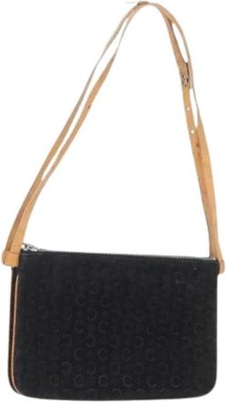 Celine Pre-owned Shoulder Bags, female, Black, Size: ONE SIZE Pre-owned Canvas Shoulder Bag
