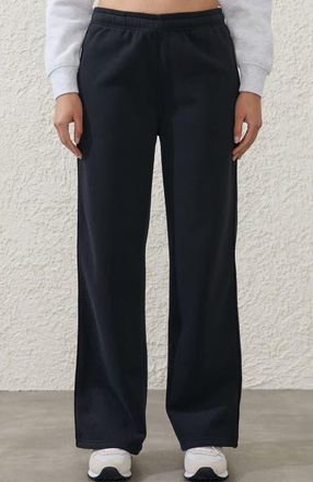 Cotton On Womens Active Plush Essential Straight Leg Sweatpant in Black at Nordstrom, Size X-Large