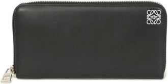 Loewe Pre-owned Wallets, male, Black, Size: ONE SIZE Pre-owned Zip Around Wallet Smooth Calfskin Long Wallet