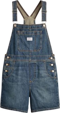 Levi's Utility Lightweight Shortalls - Dames - Playsuits - Blauw - S - Katoen - Jumpsuits & Playsuits