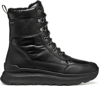 Geox D Spherica Actif X2 - Dames - Veterlaarzen - Zwart - 36 EU - Leer - Schoenen