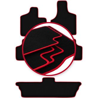 OEM Alfombrillas Carlux-red Para Chrysler Grand Voyager Iii 7 Plazas (2001-2007)