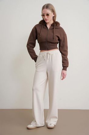 Mixray Hoge taille instap rechte broek met zakken