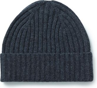 Oliver Brown Wool Beanie Hat - Charcoal