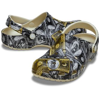 Crocs Classic Money 211968-2Y2 Clogs Mens Bone Printed Comfort Shoes JAX530