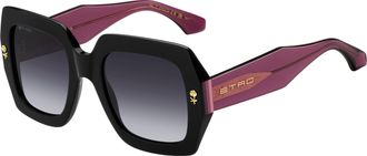 Etro 0011/S HK8/9O Womens Sunglasses Black Size 53