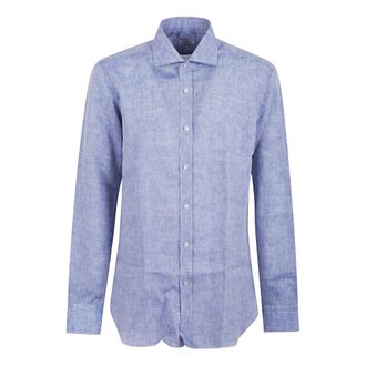 Buonamassa Casual Shirts, male, Blue, XL, Linen Shirt