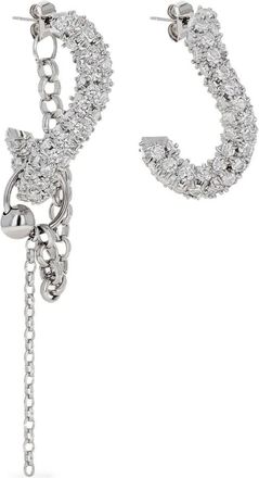Justine Clenquet Oorbellen verfraaid met kristallen - Zilver