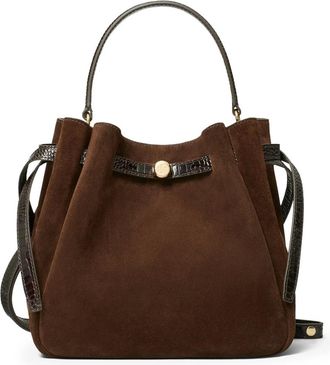 Tory Burch Tassen, Dames, Bruin, ONE Size, Su&egrave;de, Romy Suede Bucket Bag