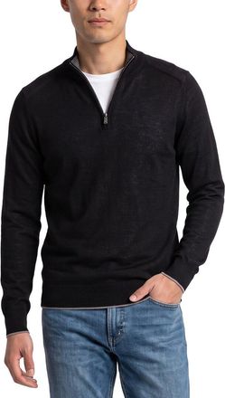 Raffi Jersey 1/4-Zip Mock Neck Sweater