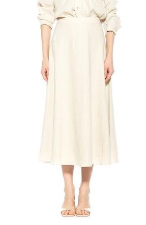 Alexia Admor Brilyn Linen Midi Skirt in Sand at Nordstrom Rack, Size 6