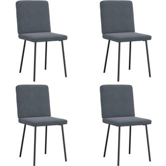 vidaXL Sillas De Comedor 4 Unidades Terciopelo Gris Oscuro Vidaxl