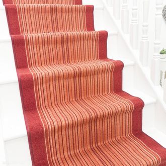 Runrug Stair Runner Carpet - Durable, Non-Slip, 5.4mm - Carnaby in Terracotta | Size: 100 cm x 720 cm