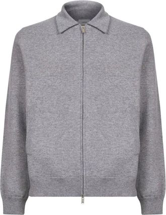 Lardini Giacca con zip - Heren - Zomerjassen - Grijs - L - Katoen - Jassen