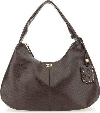 Ganni Hobo Bag Croco Xxl-Donna