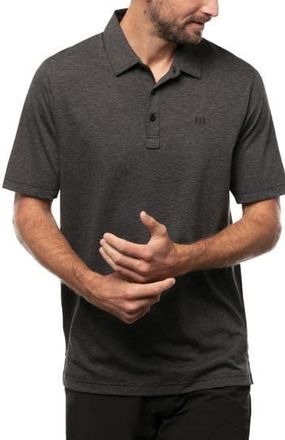 Travis Mathew The Zinna Slub Piqué Polo in Heather Black at Nordstrom Rack, Size Xxx-Large