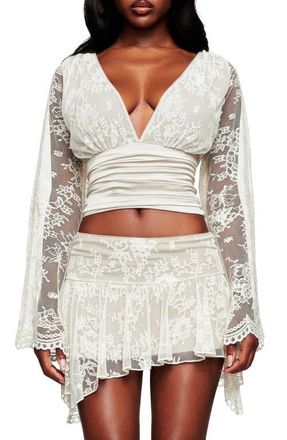 I.AM.GIA Stevie Lace Crop Top in White at Nordstrom, Size Xx-Small
