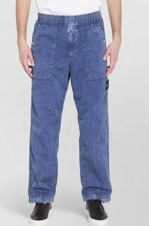 Stone Island wide leg drawstring hem regular trousers