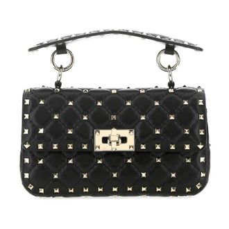 Valentino Garavani Tassen, Dames, Zwart, ONE Size, Leer, Small Nappa Rockstud Spike Bag