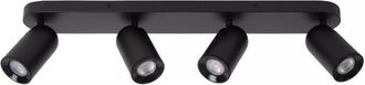 Lucide Foco de techo de metal 4xGU10, negro