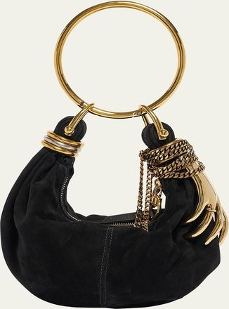 Chloé Sculptural Hand Bracelet Bag in Suede